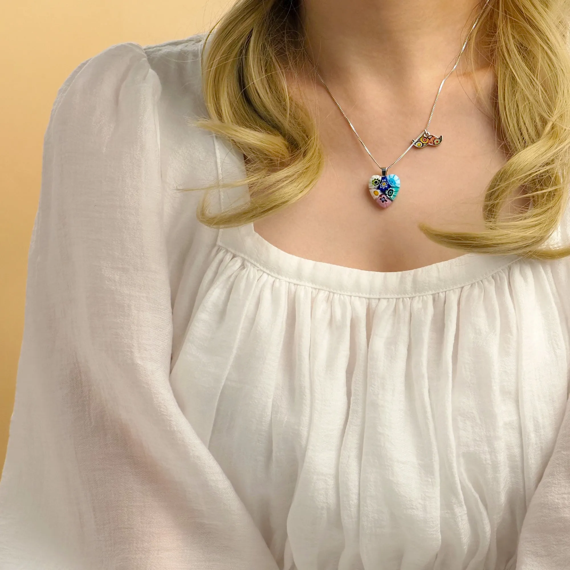 Six in Bloom Heart Necklace