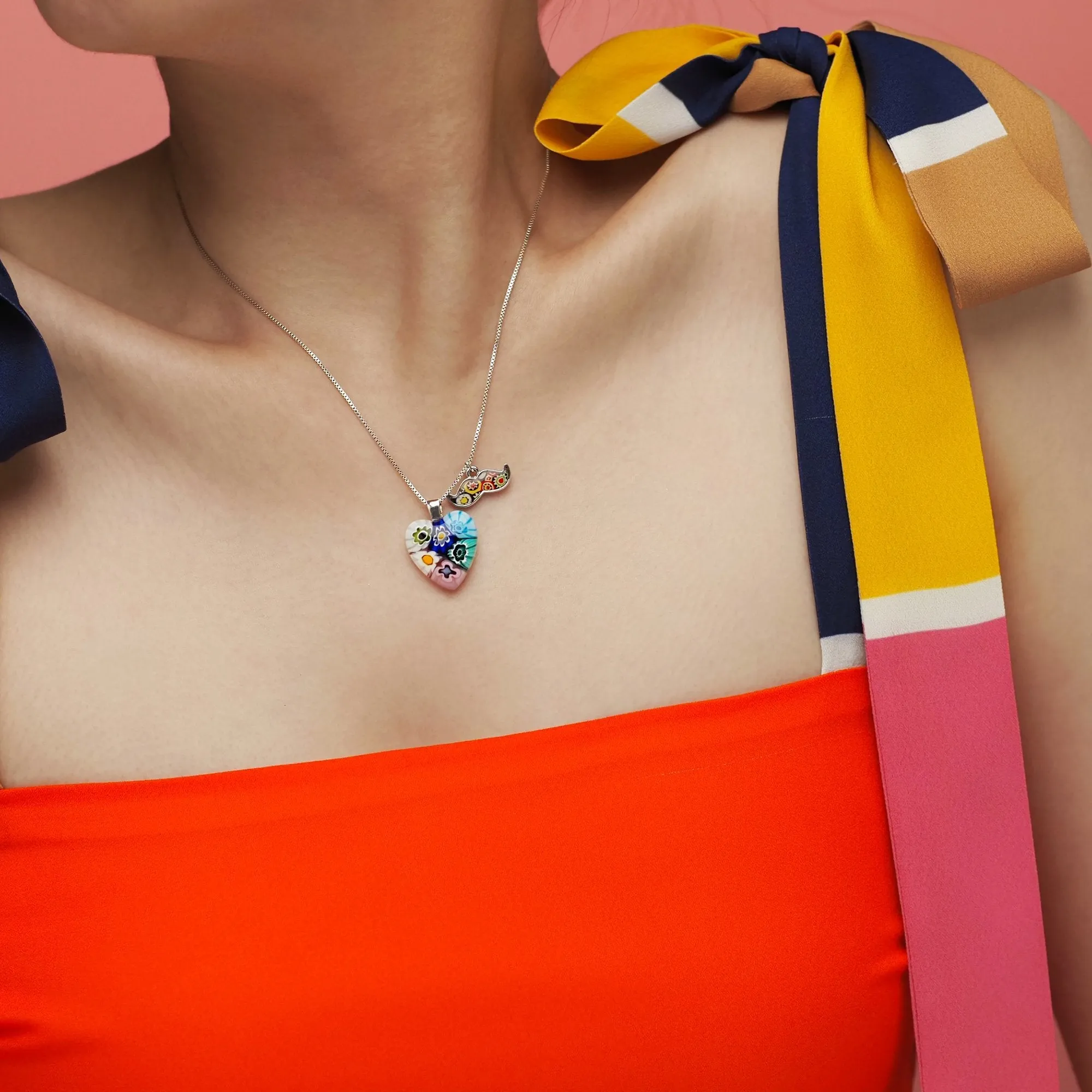 Six in Bloom Heart Necklace