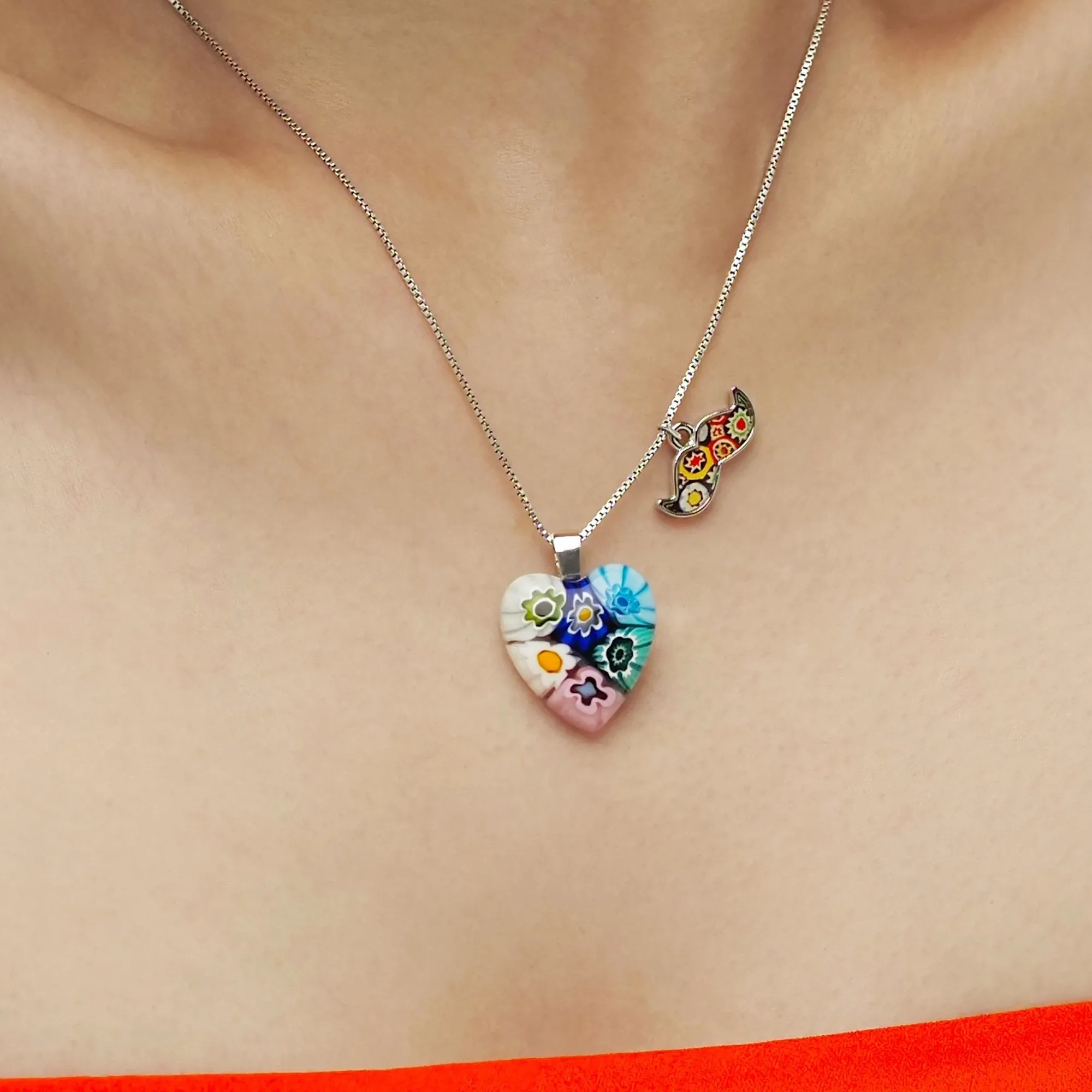 Six in Bloom Heart Necklace