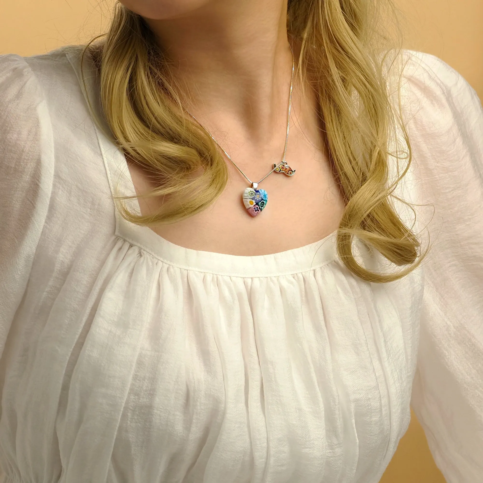 Six in Bloom Heart Necklace