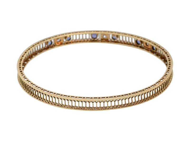 Sloan & Co. Sapphire Diamond Bangle Bracelet