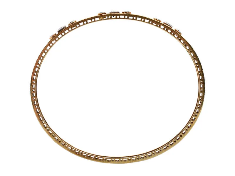 Sloan & Co. Sapphire Diamond Bangle Bracelet
