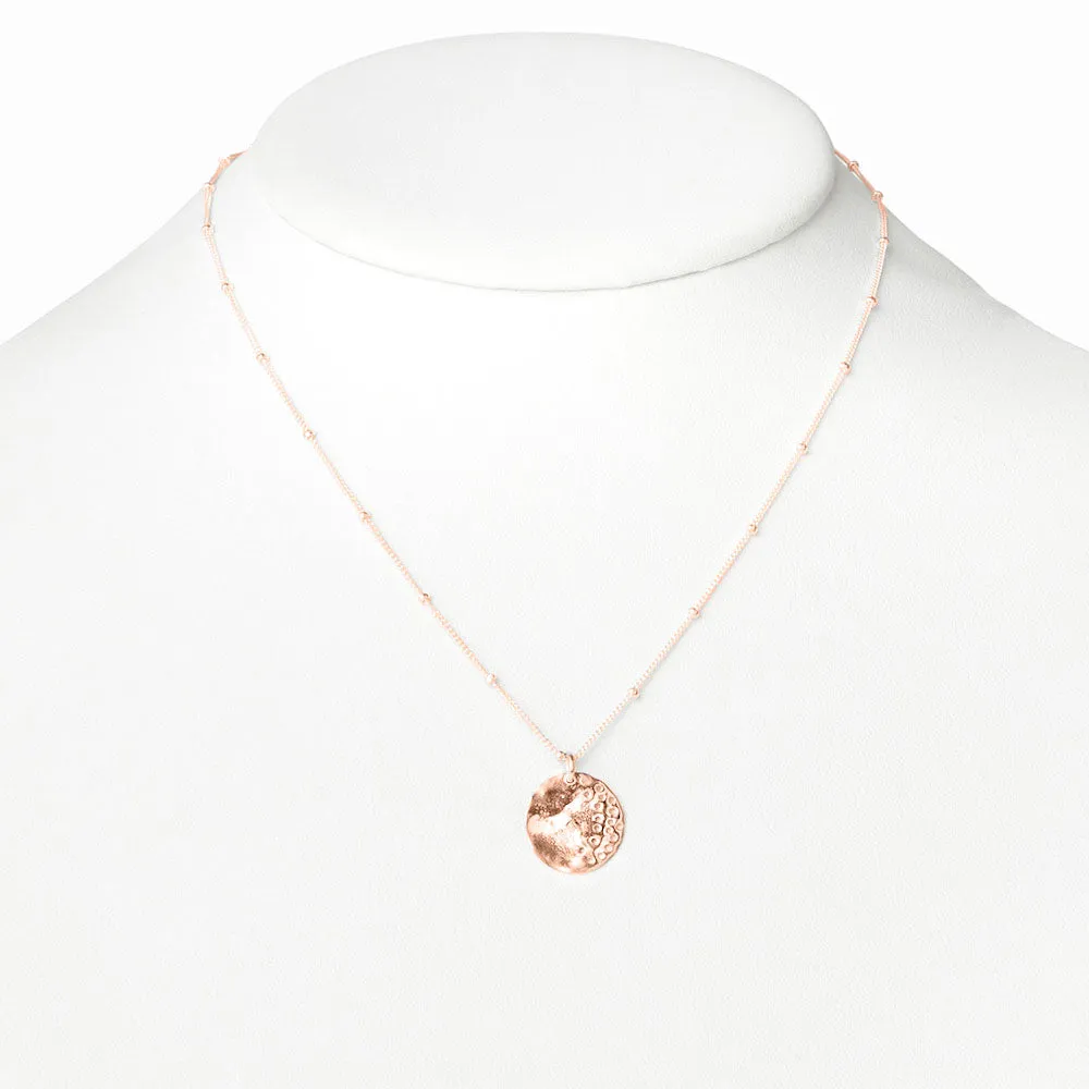 Small Rose Gold Eclipse Necklace