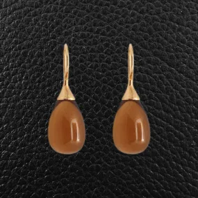 Smokey Topaz Drop Earrings