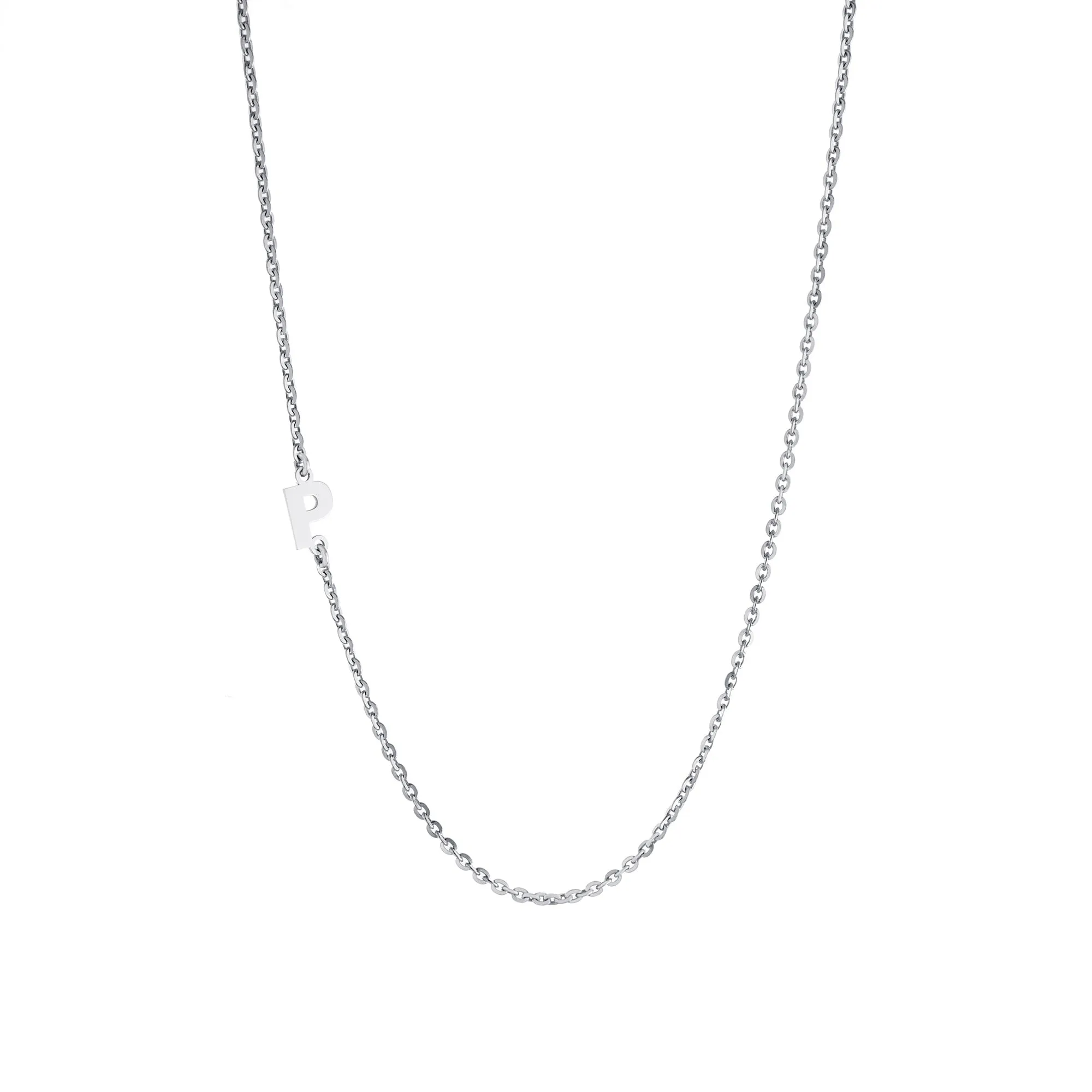 Smooth Asymmetrical Initial Necklace
