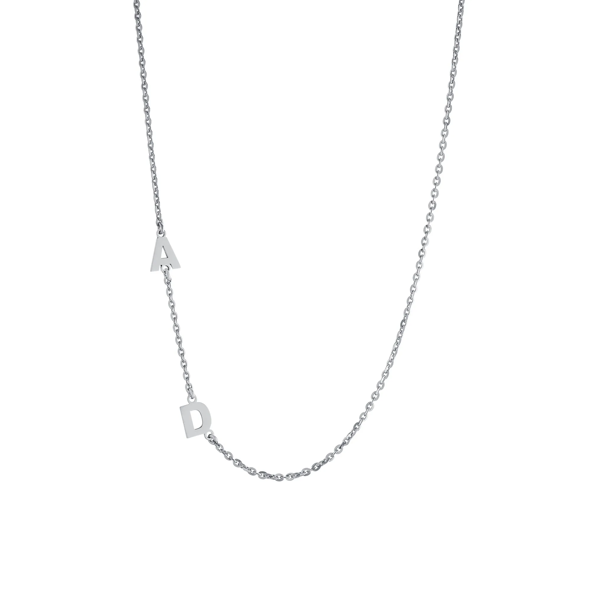 Smooth Asymmetrical Initial Necklace