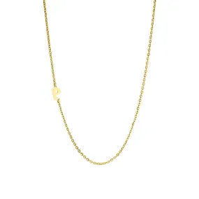 Smooth Asymmetrical Initial Necklace