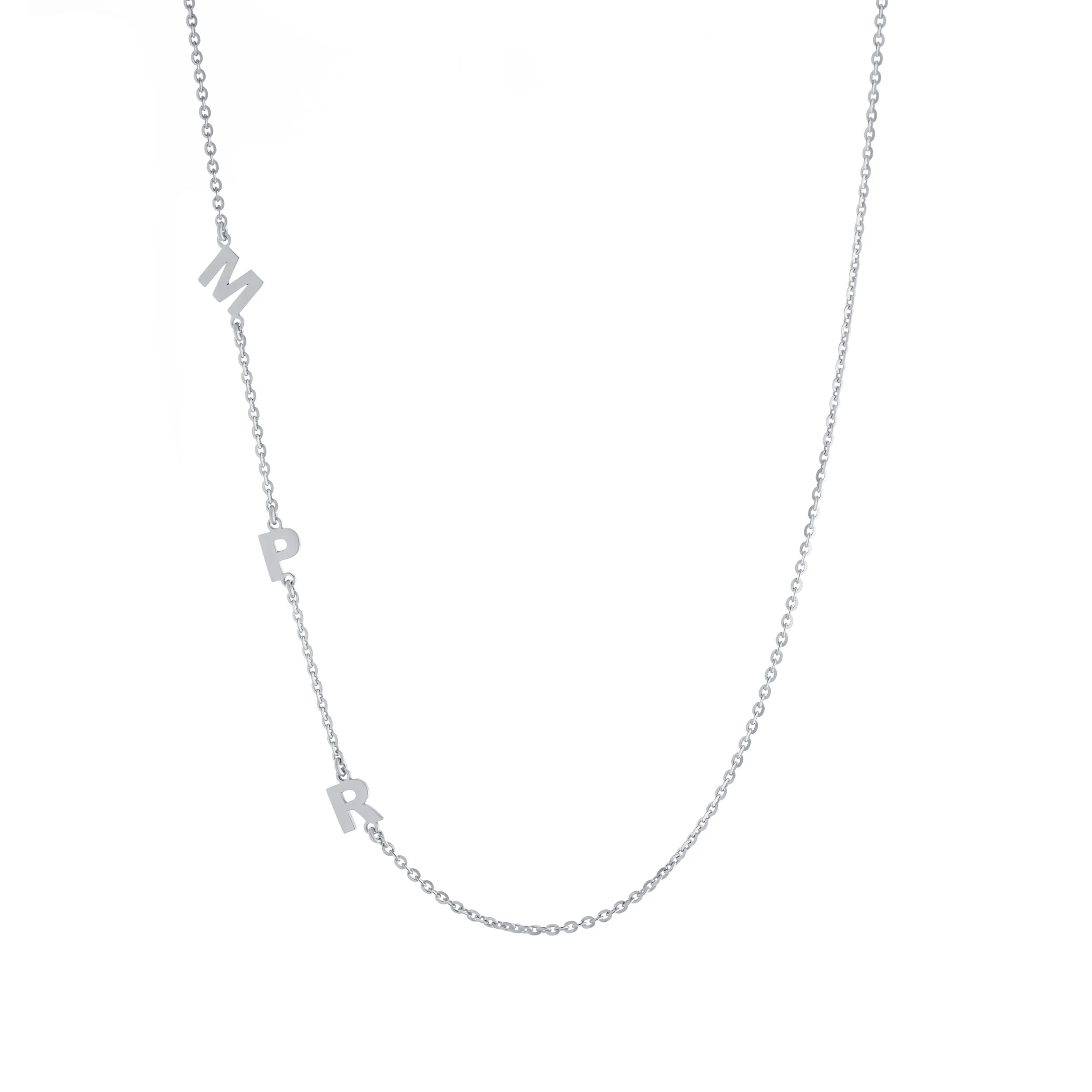 Smooth Asymmetrical Initial Necklace