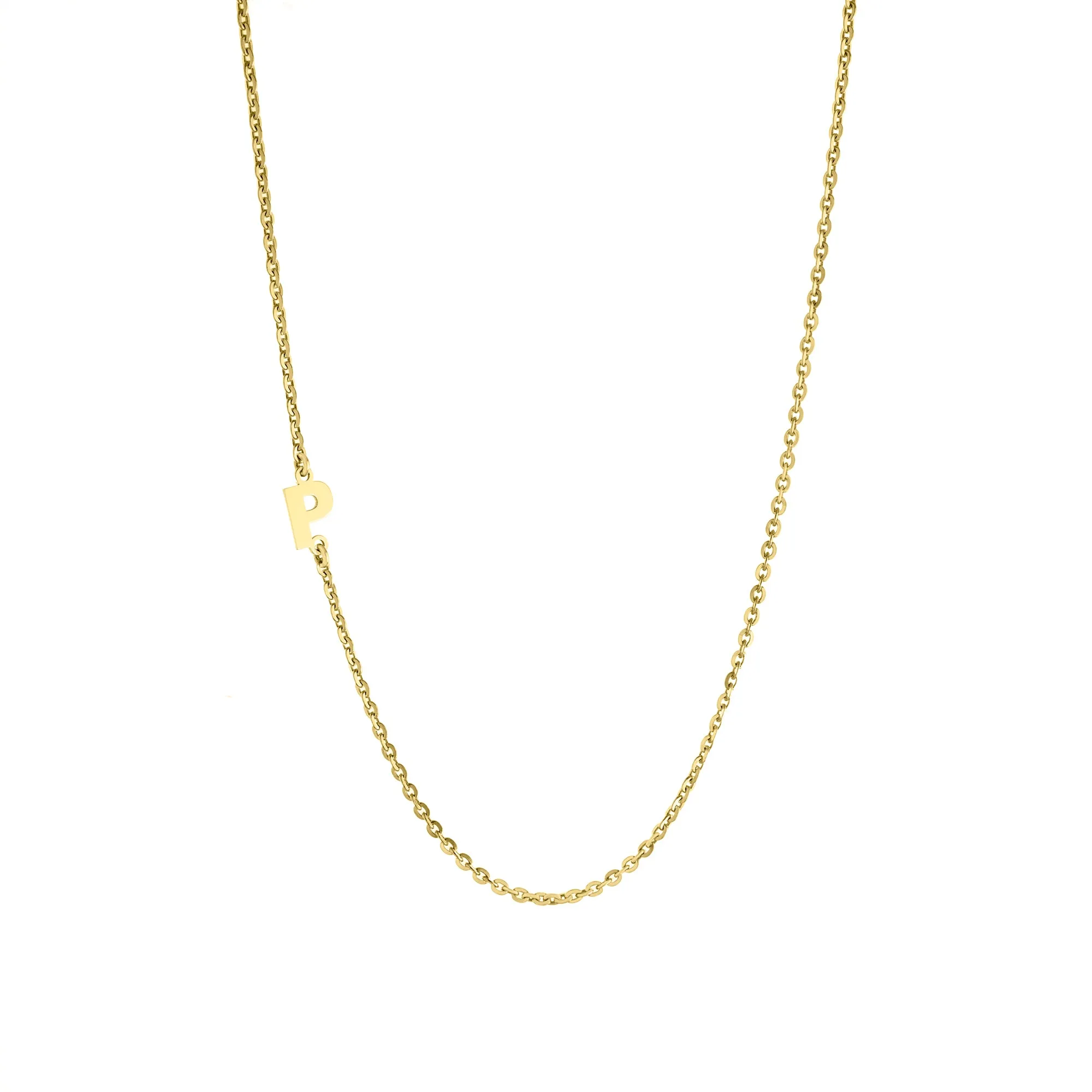 Smooth Asymmetrical Initial Necklace