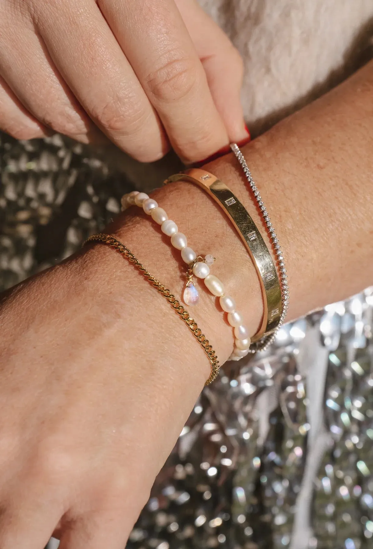 Social Mini Bracelet Pearl