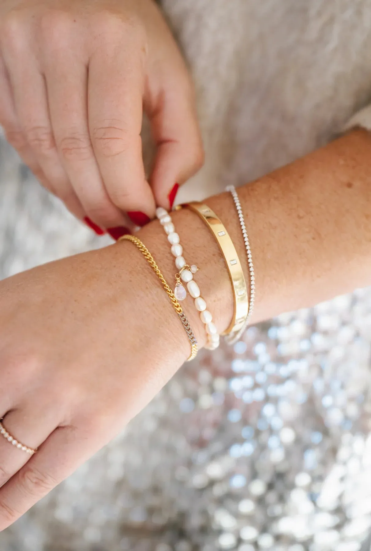 Social Mini Bracelet Pearl