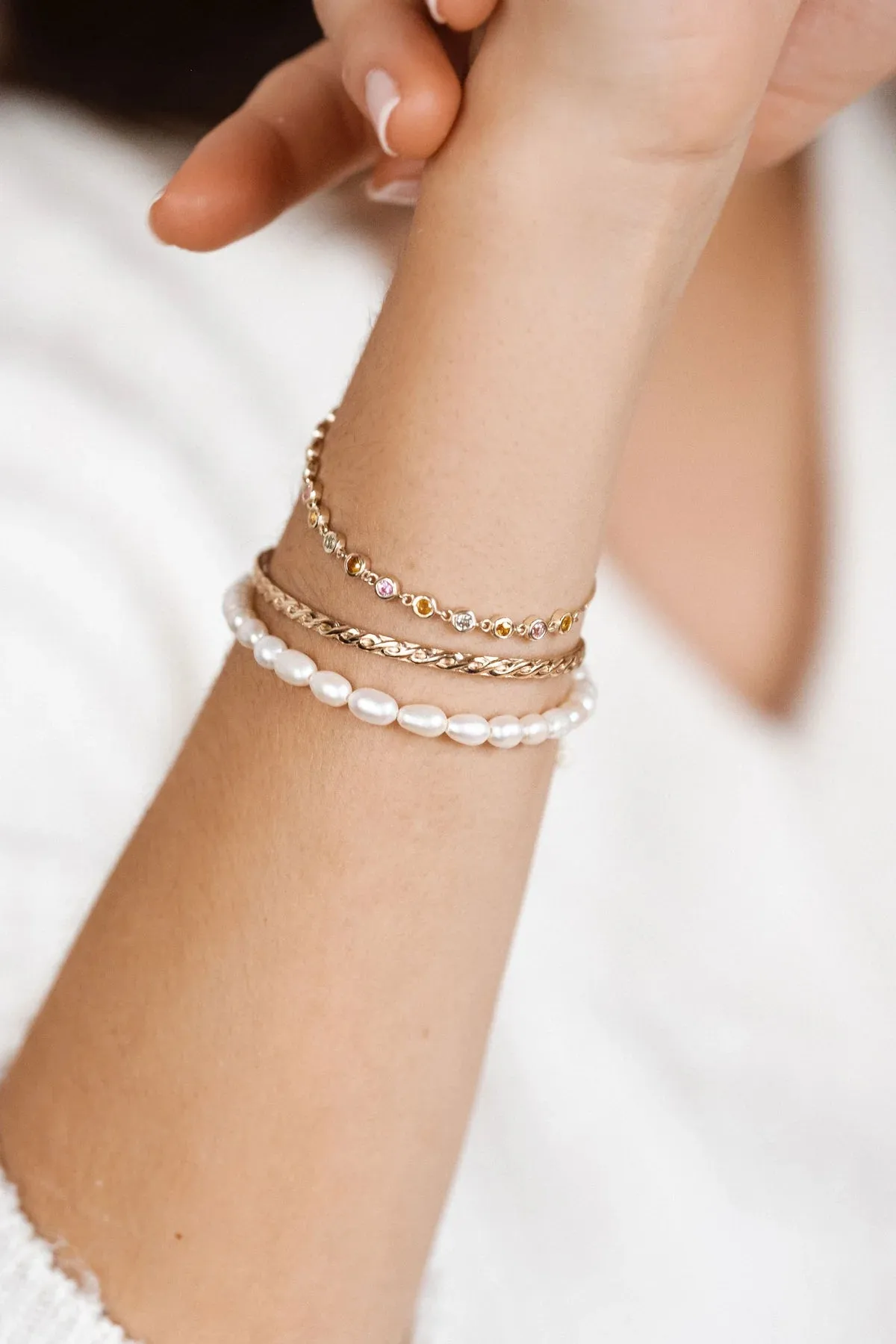Social Mini Bracelet Pearl