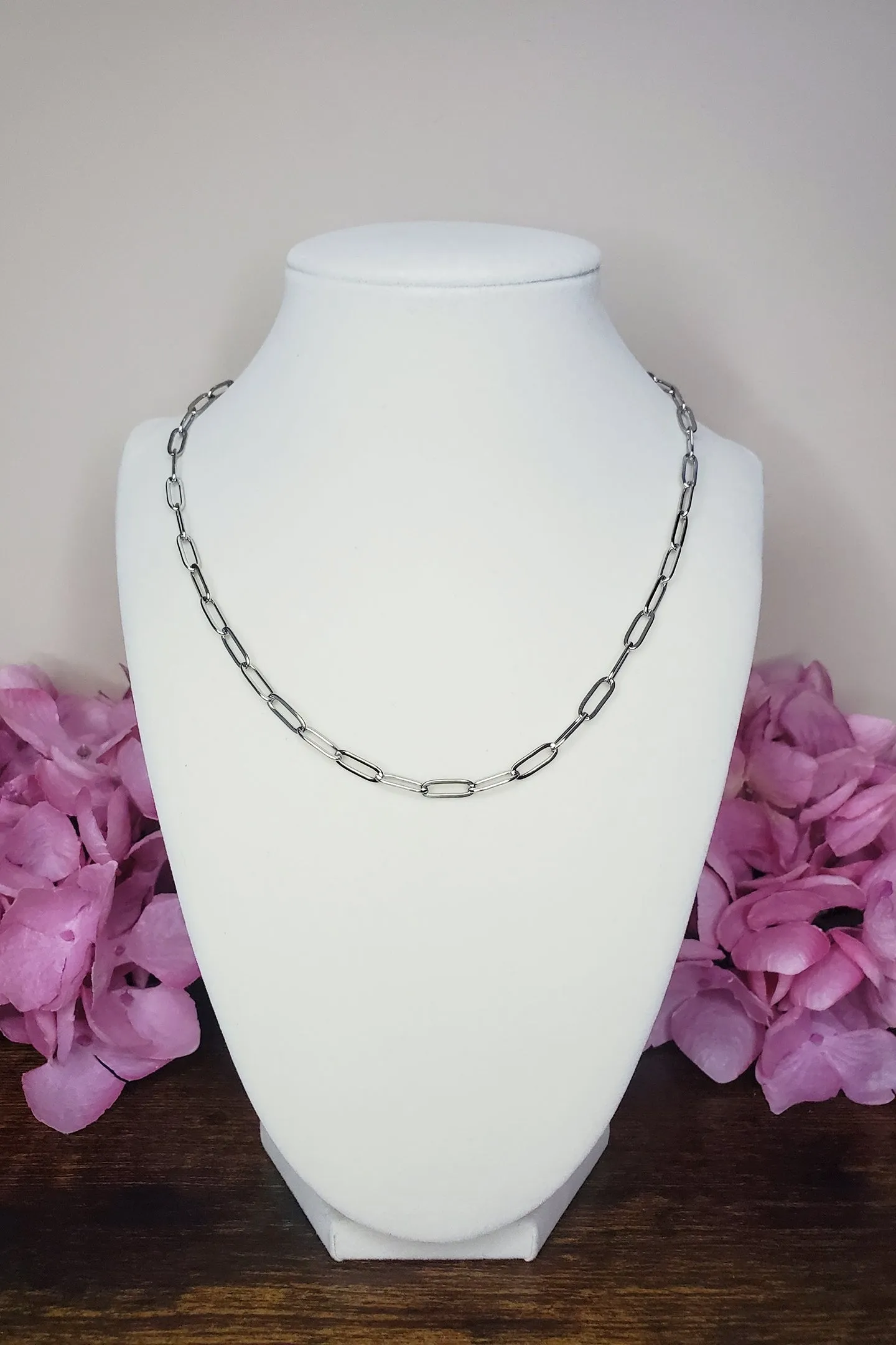 Stainless Steel 20" & 17.7" Paperclip Link Chain Necklace- Available In Gold & Silver!
