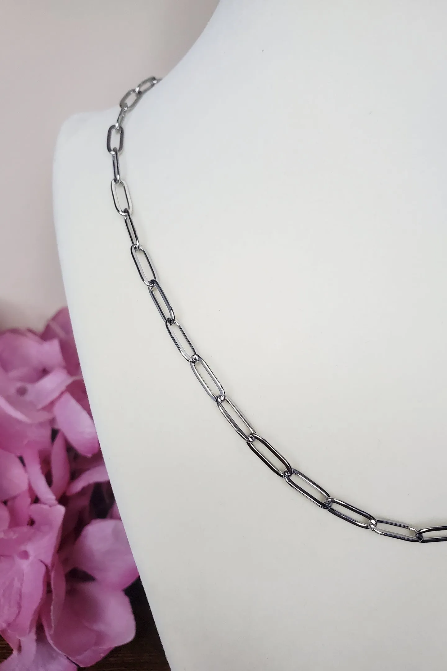 Stainless Steel 20" & 17.7" Paperclip Link Chain Necklace- Available In Gold & Silver!