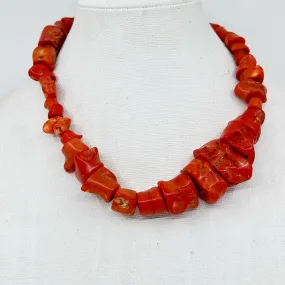 Sterling silver branch coral bead necklace GM57