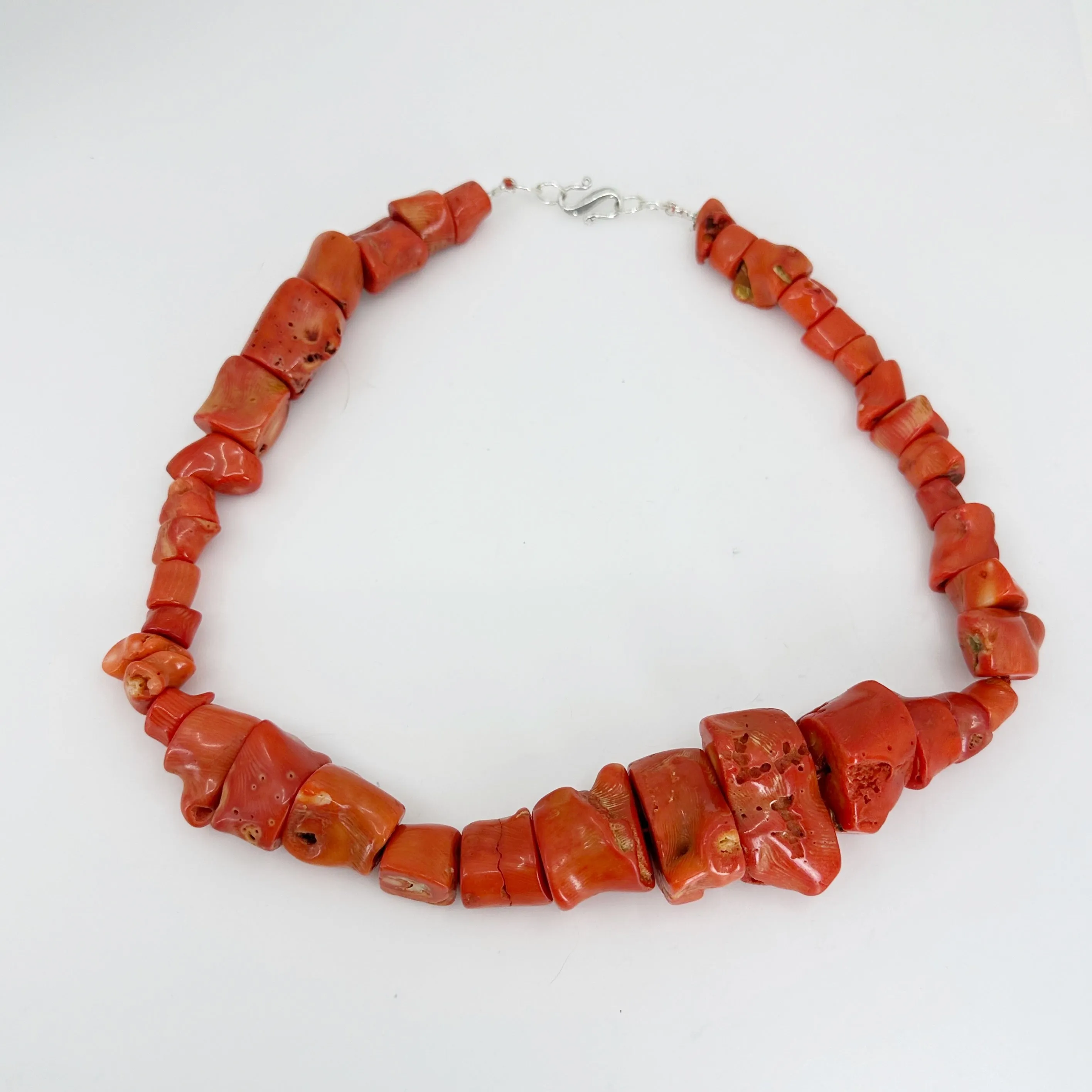 Sterling silver branch coral bead necklace GM57