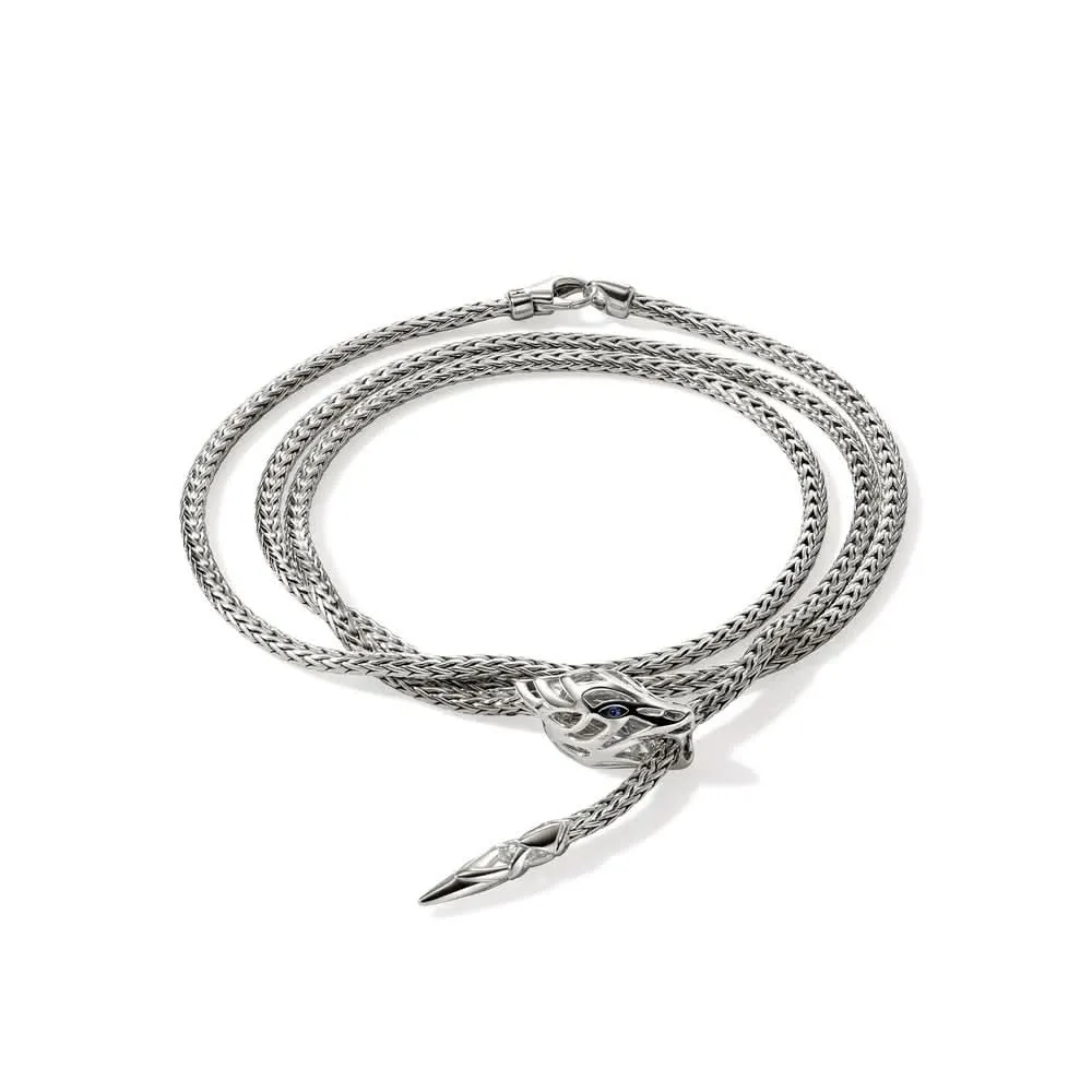 Sterling Silver White Naga Bracelet