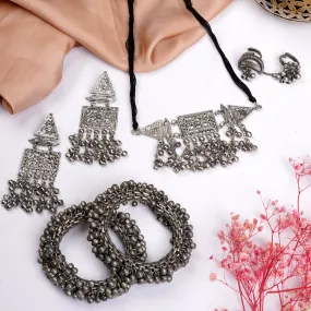 Teejh Snigda Silver Oxidised Jewelry Gift Set