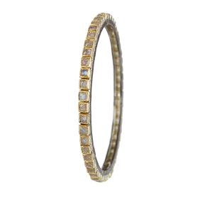Thin Rainbow-Moonstone Bangle