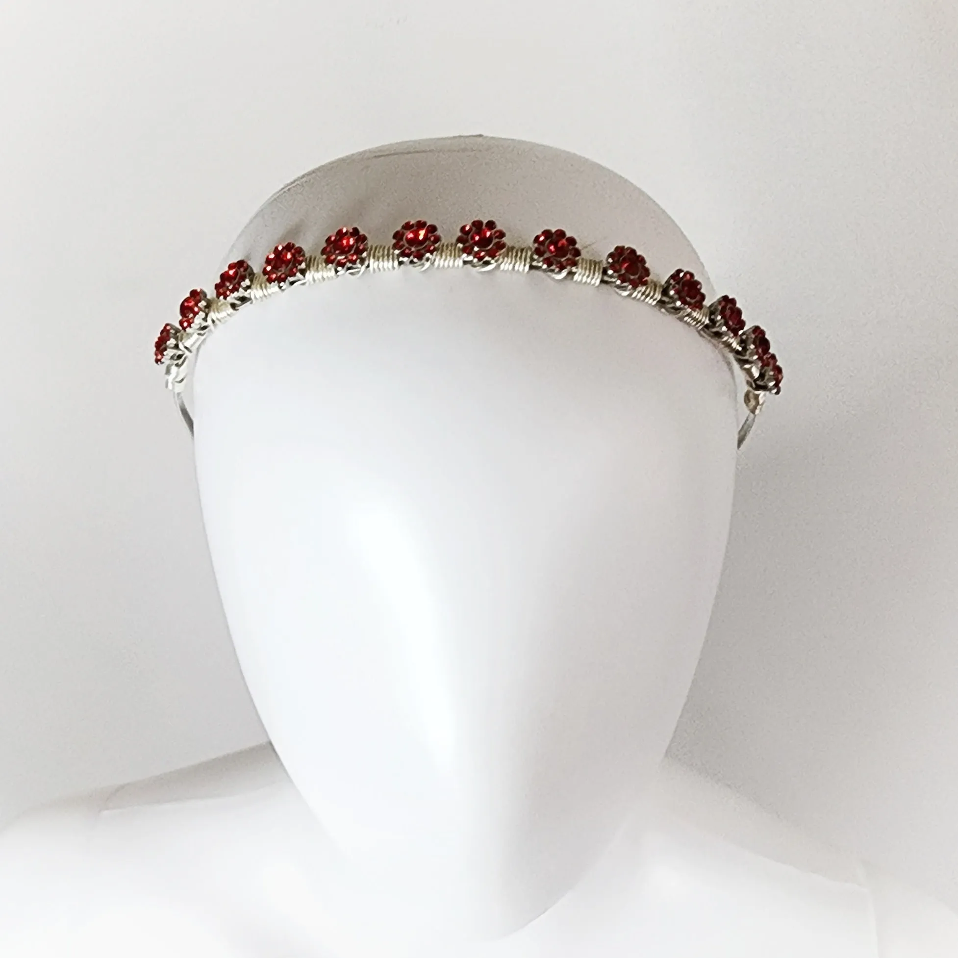 Tiny Rhinestone flower Tiara Headband Crown