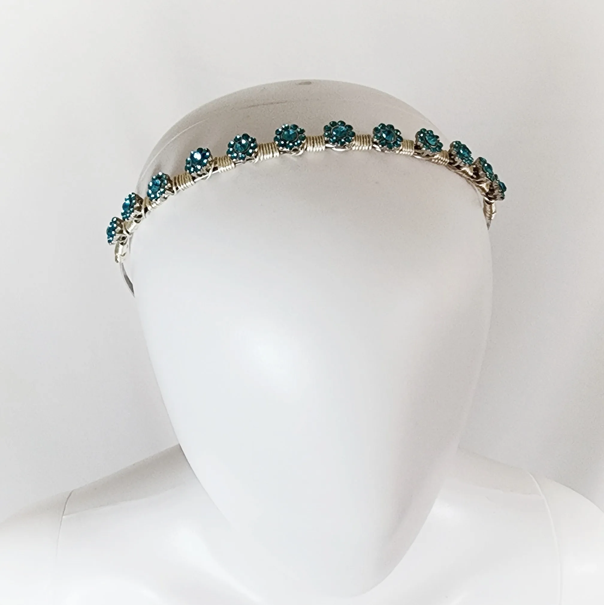 Tiny Rhinestone flower Tiara Headband Crown