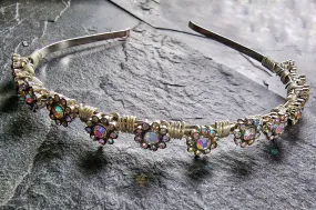 Tiny Rhinestone flower Tiara Headband Crown