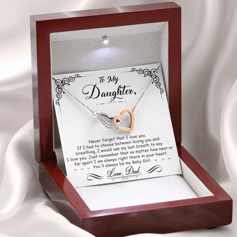 To My Daughter Necklace, Gifts For Daughter Necklace, Daughter Jewelry From Dad