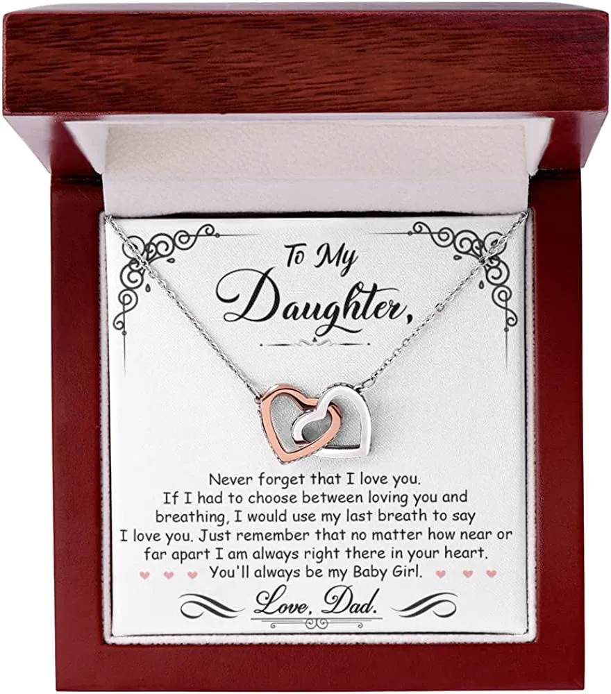 To My Daughter Necklace, Gifts For Daughter Necklace, Daughter Jewelry From Dad