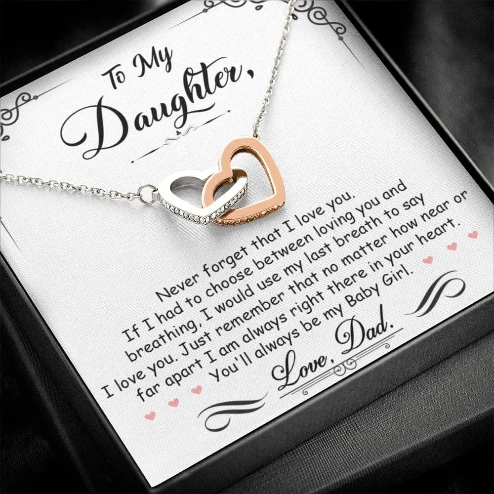 To My Daughter Necklace, Gifts For Daughter Necklace, Daughter Jewelry From Dad