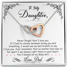 To My Daughter Necklace, Gifts For Daughter Necklace, Daughter Jewelry From Dad