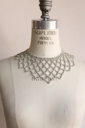 Vintage 1950s 1960s Rhinestone Statement Necklace