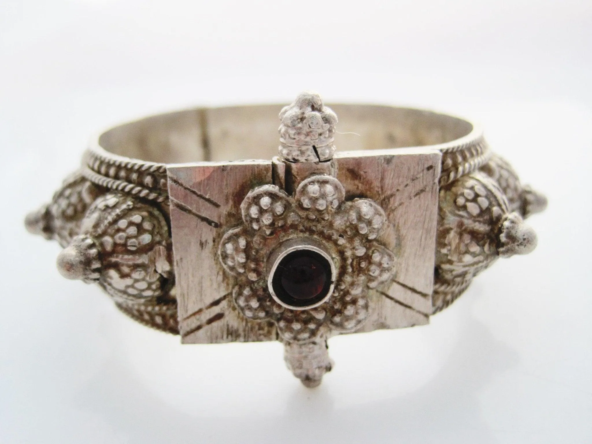 Vintage Silver Yemeni Coffee Bean Spike Bracelet