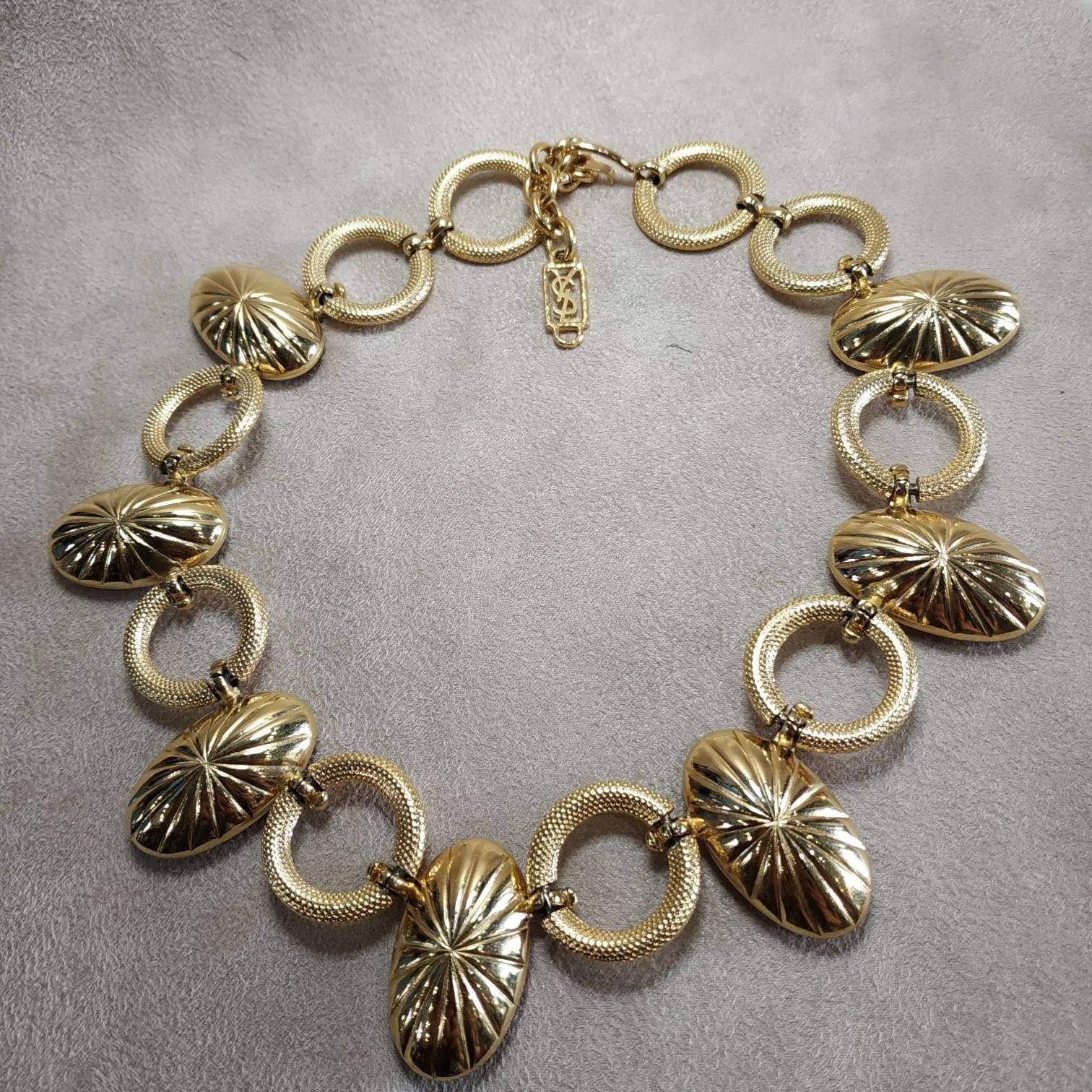 YSL vintage yves saint laurent link Necklace
